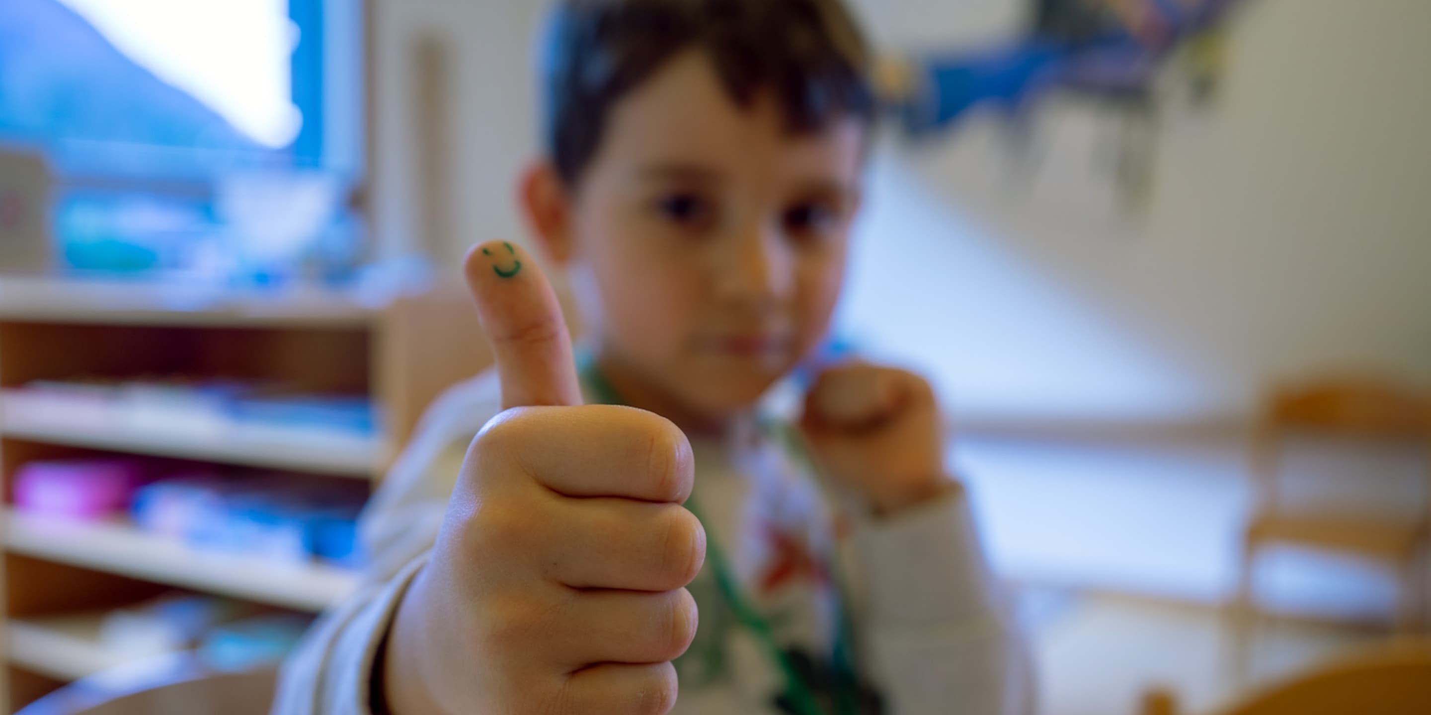 Foto Kleiner Daumen für Kindergarten Gallmist